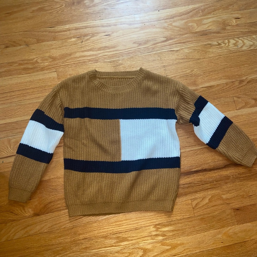Knit color-block sweater